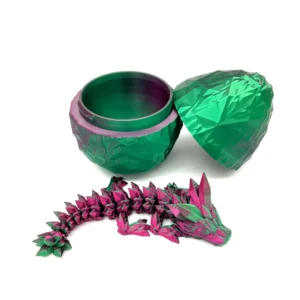 Drachenei mit kleinem Kristalldrache ca 17cm