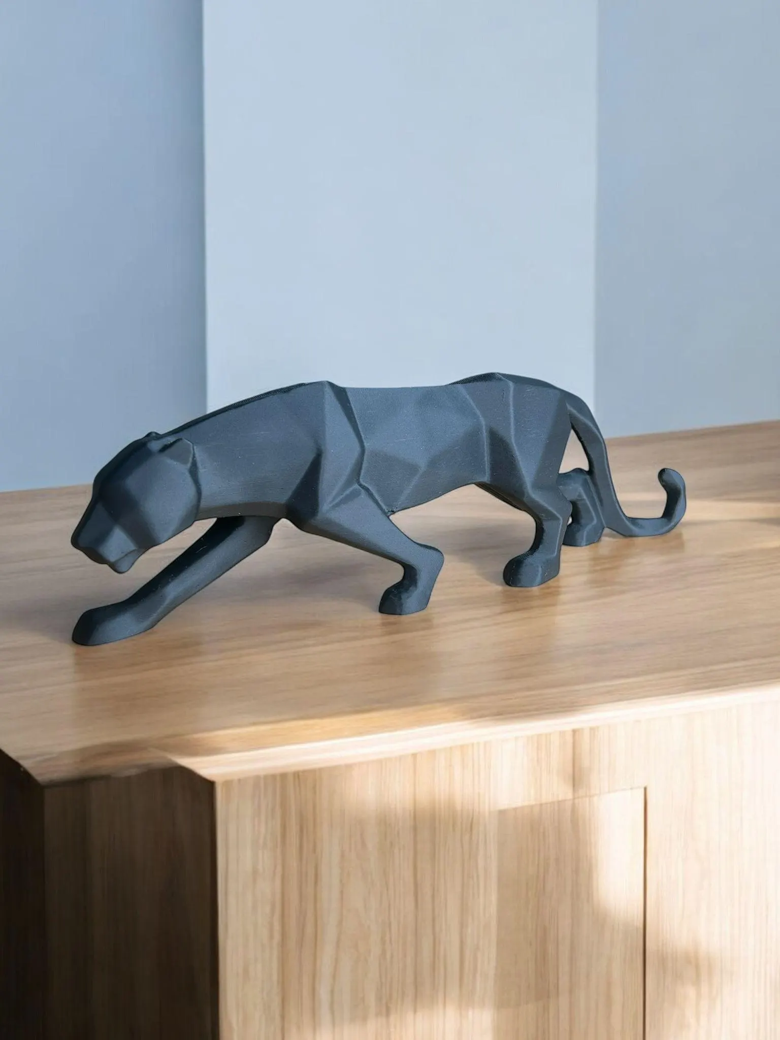 Panther Statue schwarz - Deko - Panther - Figur - Kunstfigur